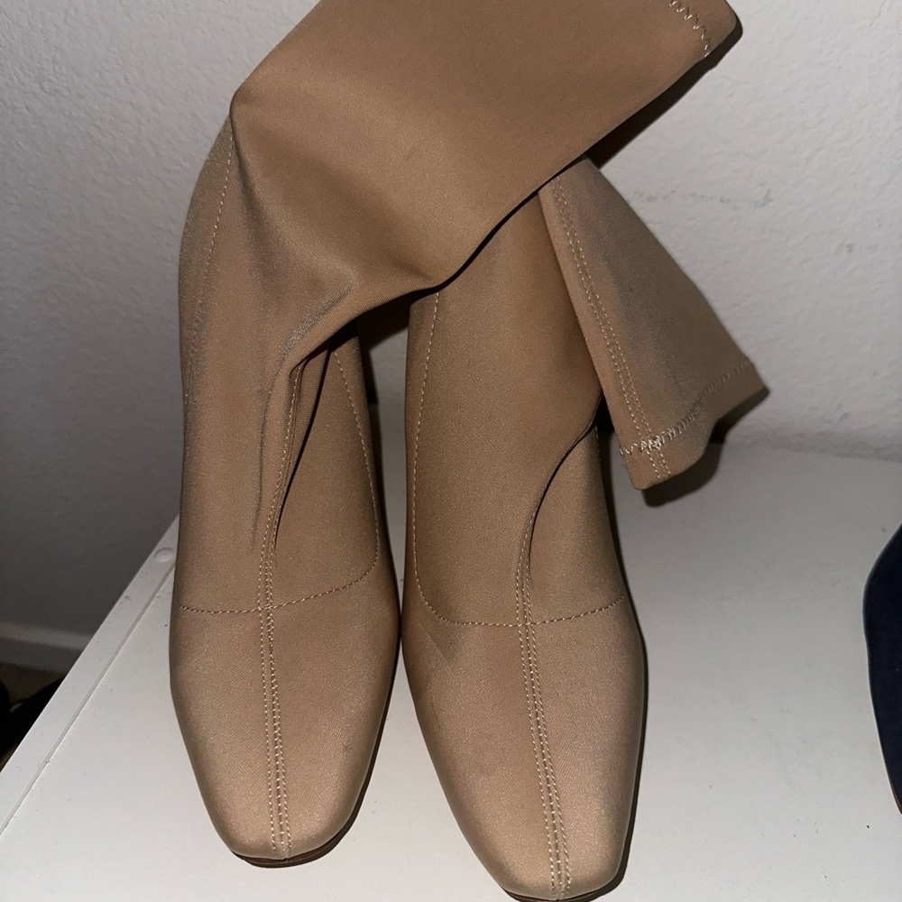 Women’s Stretch Sock Boots in Taupe